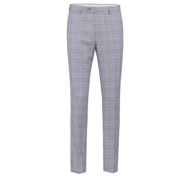 292-7 Men's Slim Fit 2-Piece Single Breasted Check Dress Suit - Image 6
