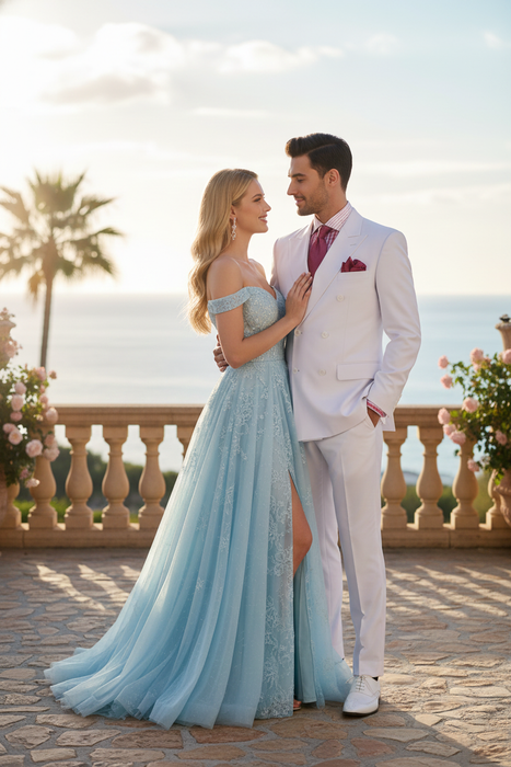 Men’s White Double-Breasted 3-Piece Suit Set – Premium Tailored Fit Formal Wedding and Evening Suit