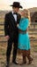 Black Western Tuxedo for Men | Classic Three Piece Formal Wedding Peak Lapel with Trim Collar Cowboy Suit