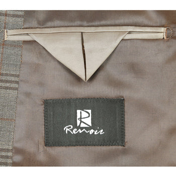 563-12 Men's Slim Fit Wool Checked Suits - Image 6