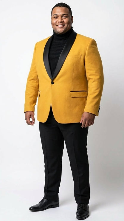 Men's Gold Shawl Lapel Blazer Tuxedo Dinner Jacket – Luxury Formal Blazer Jacket for Wedding, Party and Evening Events - Image 6