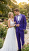 Men’s Purple and white sivler lapel  Embellished Tuxedo Suit –  Formal Wedding, Prom, and Gala Outfit Mardi Gras