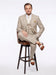 Men’s Light Tan Tweed Great Gatsby 3 Piece Suit – Vintage Vested Wedding Suit, 1920s Classic Formal Outfit Herringbone
