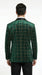 Men’s Green and Gold Plaid Christmas Holiday Blazer – Classic Check Party Jacket for New Year, Wedding and Festive New Year event