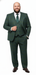Men’s Green Plaid 3-Piece Suit – Classic Check Slim Fit Suit for Weddings, Church, and Formal By Rossiman
