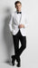 Snow White Dinner Jacket 100% Poly - Cheap Priced Blazer Jacket For Men Online1 Button Shawl Collar