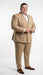 Vitali Brand Men’s Beige Double Breasted Suit – Classic Wedding, Prom & Party Wear Formal Outfit Khaki Camel Color