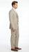 Men’s Tan Pinstripe Three Piece Suit – Classic Fit Pleated Pants  Tan Sand Beige Wedding, Church Shadow Ton on Tone  Business Suit for Men