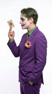 Men’s Purple Joker Blazer Dark Knight Inspired Jacket – Classic Villain Style Party Blazer, Halloween Costume Suit Jacket, Stylish Themed Wear
