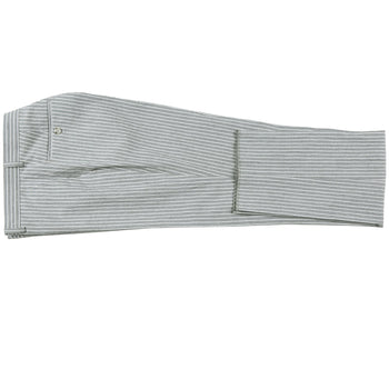 611-1 Men's Slim Fit Notch Lapels Gray Stripe Cotton Suits - Image 6