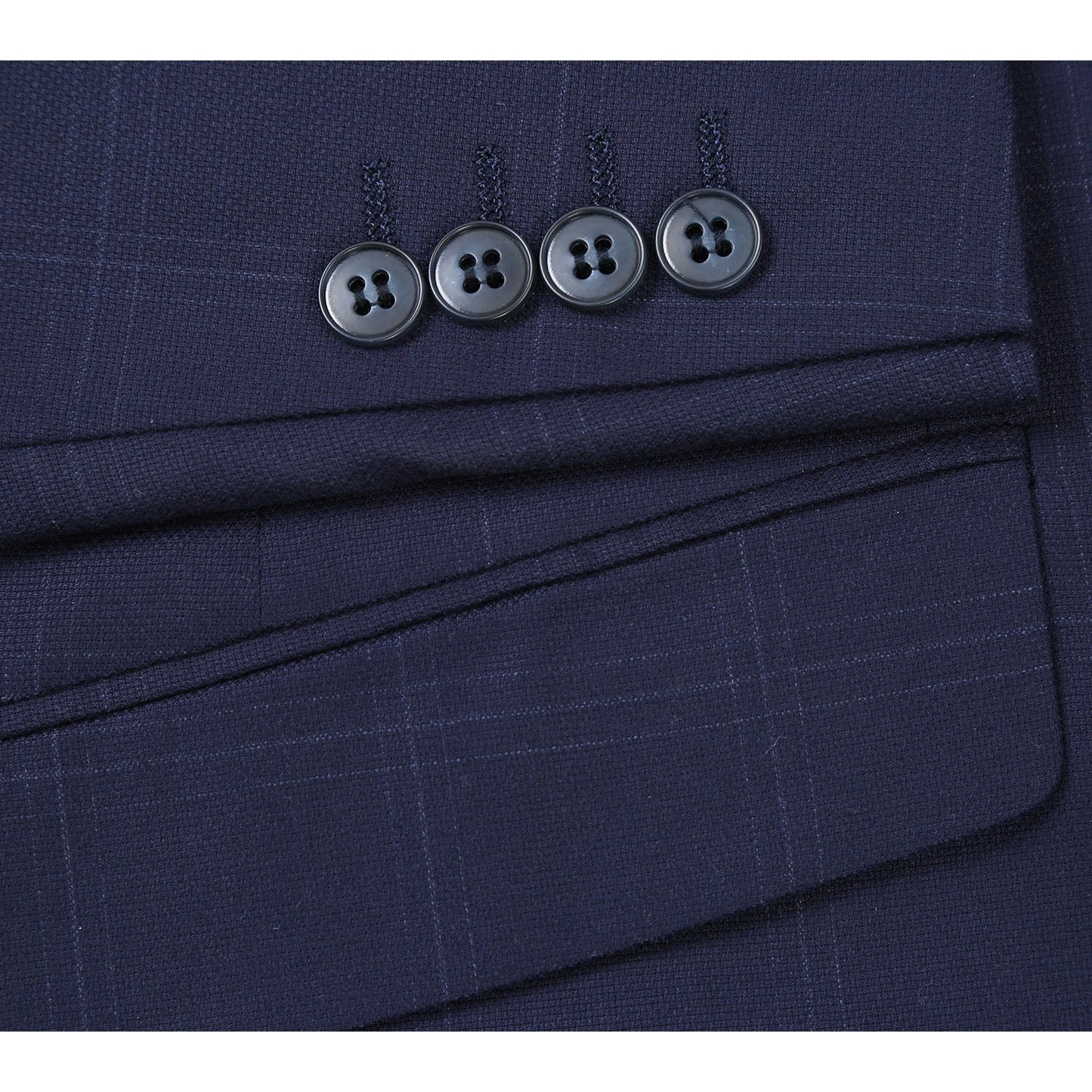 293-29 Men's Slim Fit Checked Suits - Image 6