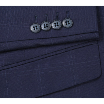 293-29 Men's Slim Fit Checked Suits - Image 6