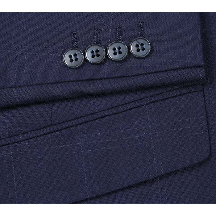 293-29 Men's Slim Fit Checked Suits - Image 6