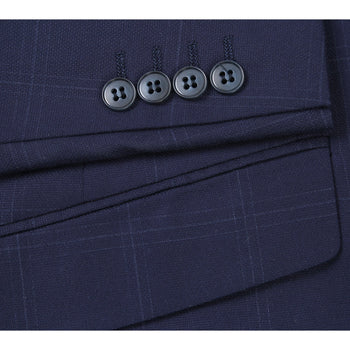 293-29 Men's Slim Fit Checked Suits - Image 6