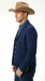 Mens Navy Blue Western Blazer Set – Cowboy Style Jacket and Pants Outfit Classic Country Western Blazer
