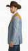 Men’s Sky Blue and Gold Western Cowboy Blazer – Classic Country Style Jacket, Retro in Steel Blue Color