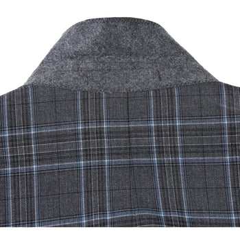 293-28 Men's Slim Fit Checked Suits - Image 6