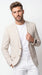 Men’s Beige Seersucker Summer Blazer, Lightweight Striped Sport Coat for Weddings, Parties, Beach Events in Tan Color