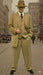 Mens Tan Pinstripe Zoot Suit – 1920s Gangster Vintage 3-Piece Suit with Wide-Leg Pants