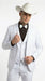 Men’s White Western Cowboy 3 Piece Tuxedo Suit, Formal Wedding Prom Groom Suit Set