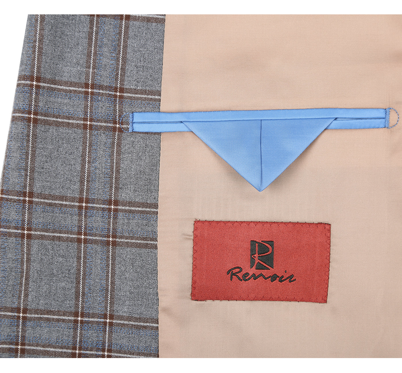 293-7 Men's Two Piece Slim Fit Stretch Windowpane Check Dress Suit - Image 6