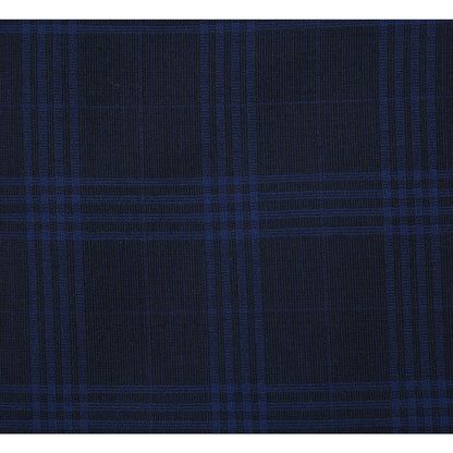 564-3 Men's Slim Fit Wool Blend Stretch Checked Suit - Image 6