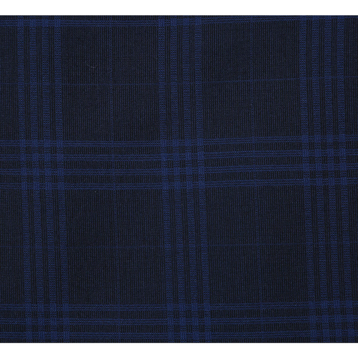 564-3 Men's Slim Fit Wool Blend Stretch Checked Suit - Image 6