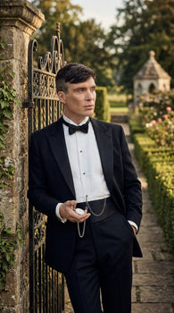 Mens Black Tuxedo Blazer – Peaky Blinders Thomas Shelby Inspired Classic Formal Blazer for Men Vintage British Style Jacket