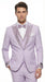 Men’s Lilac Suit with Silver Glitter Sequin Lapel – Lilac and Silver Formal Tuxedo Suit for Prom, Wedding  Lavender Tuxedo