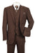 Men’s Brown Pinstripe 3-Piece Suits – Classic Business and Formal Wear with Vest