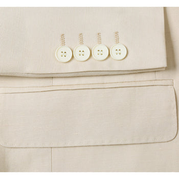 611-6 Men's New Slim Fit Checked Linen Suits - Image 6
