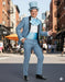 Dumb and Dumber Light Blue Tuxedo Costume for Men with Matching Top Hat – Classic 90s Party and Halloween Suit