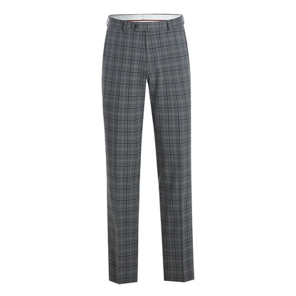293-20 Men's Slim Fit Stretch Checked Suits - Image 7