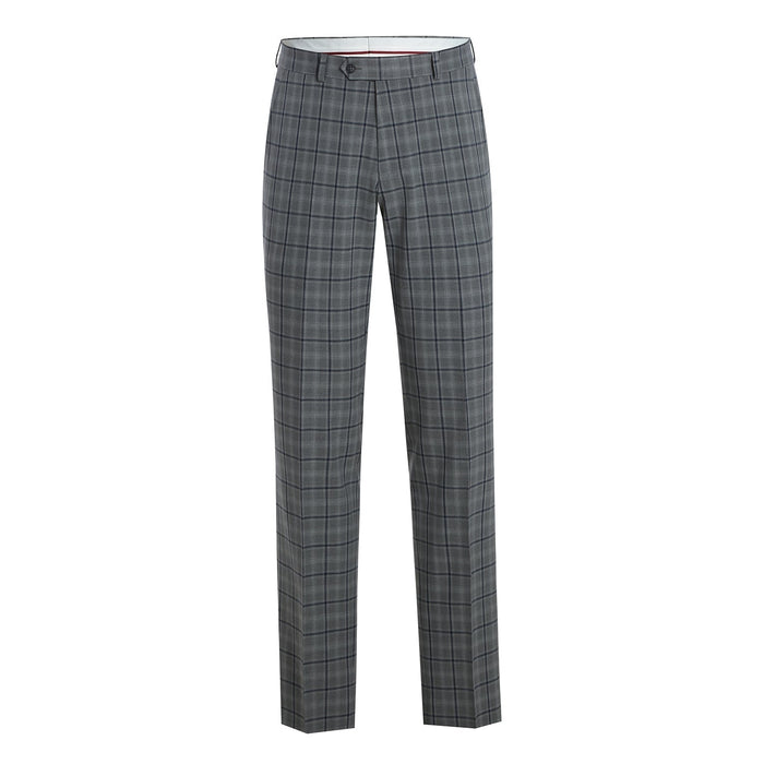 293-20 Men's Slim Fit Stretch Checked Suits - Image 7