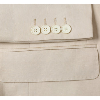 611-3 Men's New Slim Fit Checked Linen Suits - Image 6