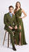 Men’s Olive Green Double-Breasted Suit – Classic Peak Lapel Wedding, Business Hunter Color