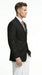 Men’s Black Three Button Blazer – Classic Formal Suit Jacket for Business, Office, Sport Coat
