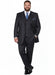 Men's Three Button Suits -  Navy Blue Pinstripe Three-Piece Suit – Classic Business and Formal Wear with Tailored Fit