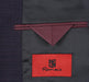 293-13 Men's Classic Fit Single Breasted Black Micro Check Notch Lapel Suits