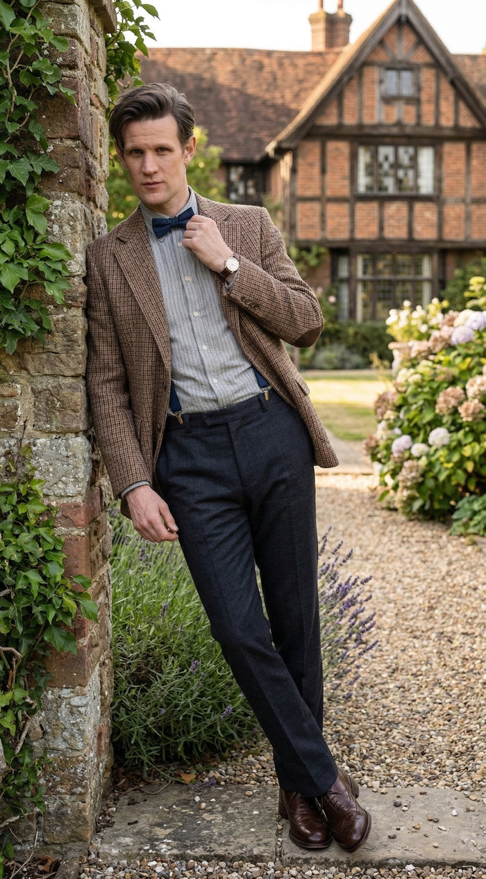 Men’s Brown Tweed Blazer Matt Smith Inspired Jacket – Classic Vintage Style Casual Formal Blazer, Smart Office Party Wear
