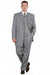 Mens Zoot Suit - Light Gray 3-Piece Suit with Vest – Classic Business and Wedding Formal Wear - 1920s Fashion