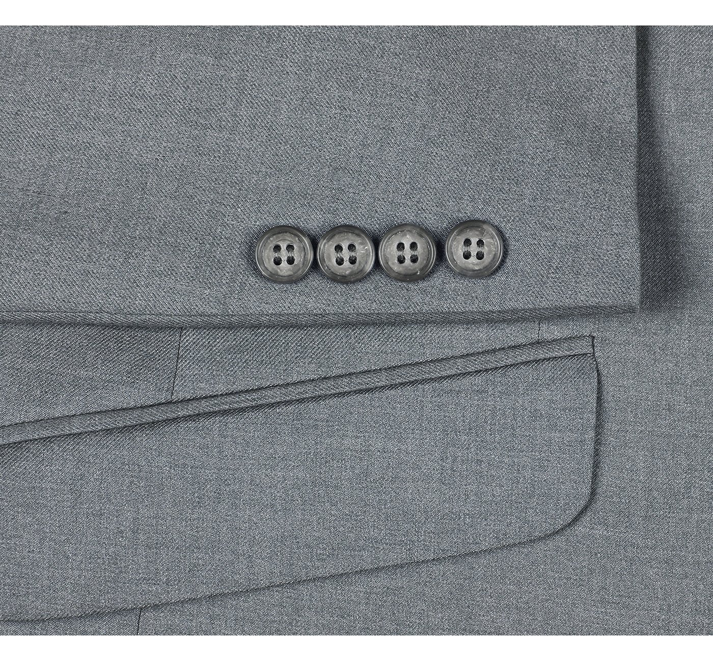 2110-2 Men's Slim Fit Solid Stretch 2-Piece Suit - Image 7