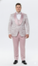 Men’s Light Pink Dusty Rose -  Floral Tuxedo Suit – Luxury Satin Shawl Lapel 3-Piece Formal Wedding and Prom Suit in Blush Mauve color