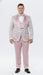 Men’s Light Pink Dusty Rose -  Floral Tuxedo Suit – Luxury Satin Shawl Lapel 3-Piece Formal Wedding and Prom Suit in Blush Mauve color