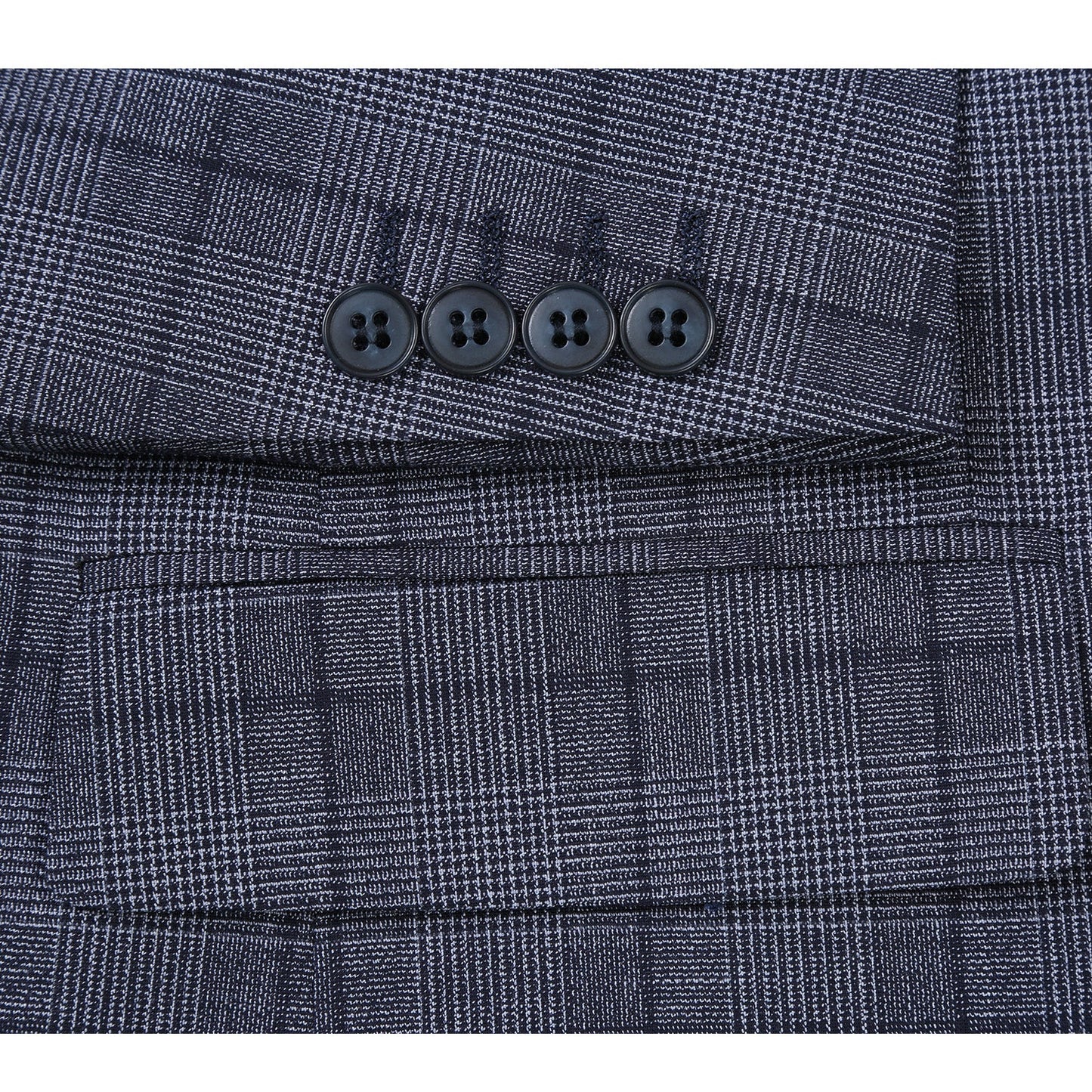 293-30 Men's Classic Fit Checked Suits - Image 6