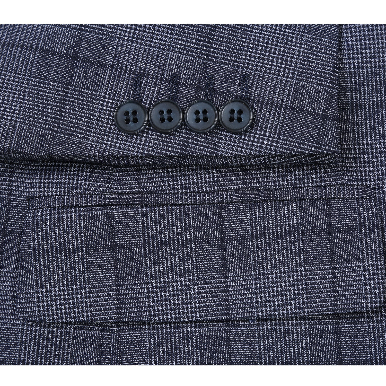 293-30 Men's Classic Fit Checked Suits - Image 6