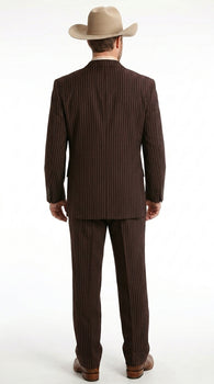 Men’s Pinstripe Western Suit – Classic Formal Blazer and Pant Set for Wedding, Traje Para Hombre Cowboy Style