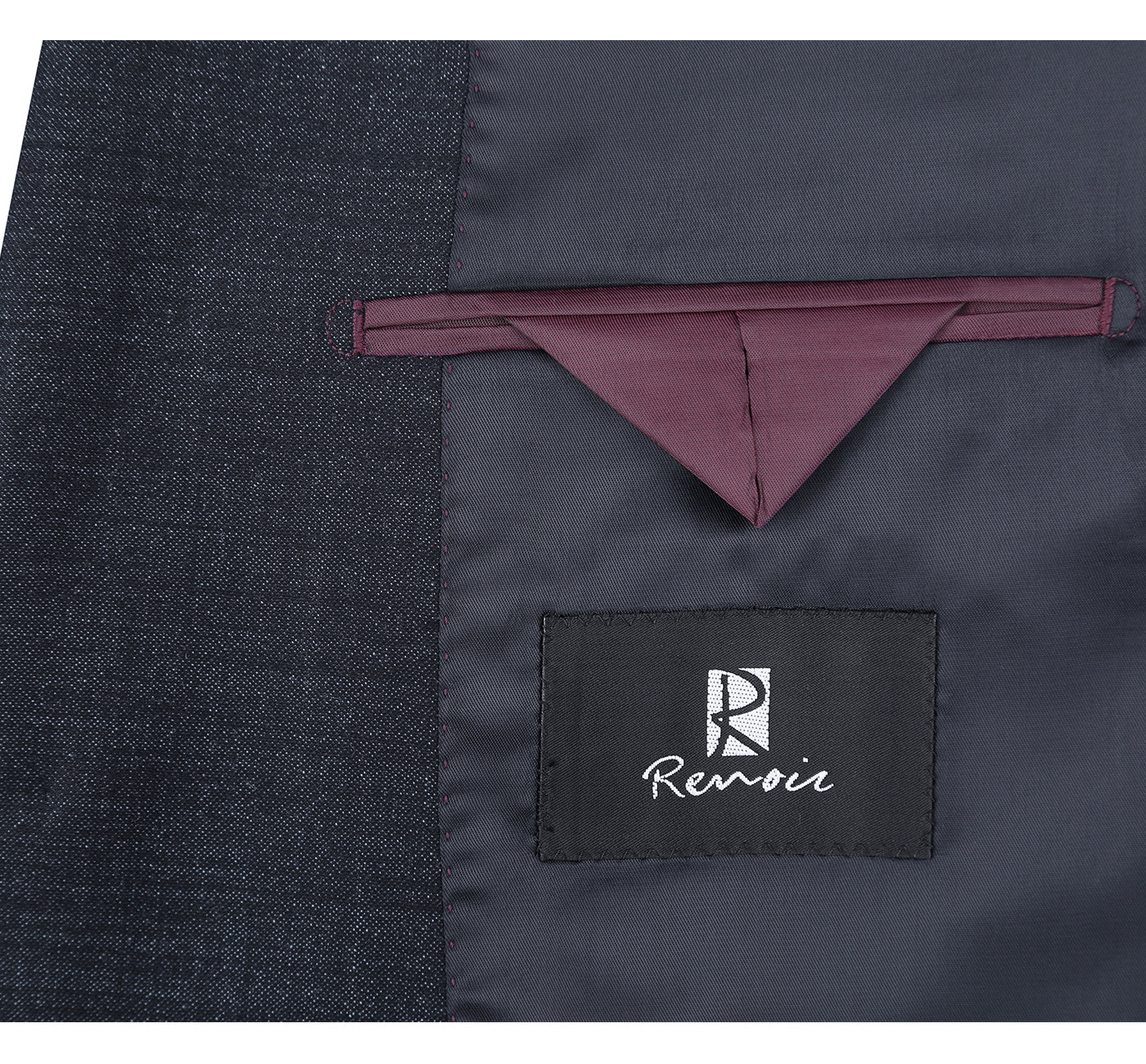 558-2 Men's Two Piece Slim Fit Wool Blend Suit - Image 6