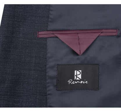 558-2 Men's Two Piece Slim Fit Wool Blend Suit - Image 6