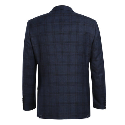 293-21 Men's Slim Fit Stretch Checked Suits - Image 3